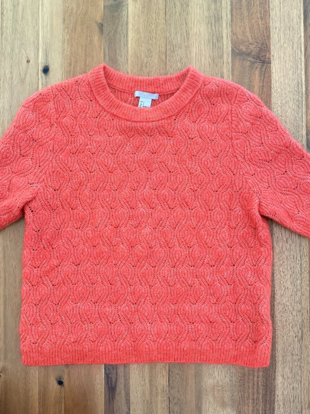H&M Coral short-sleeve sweater - Size Small